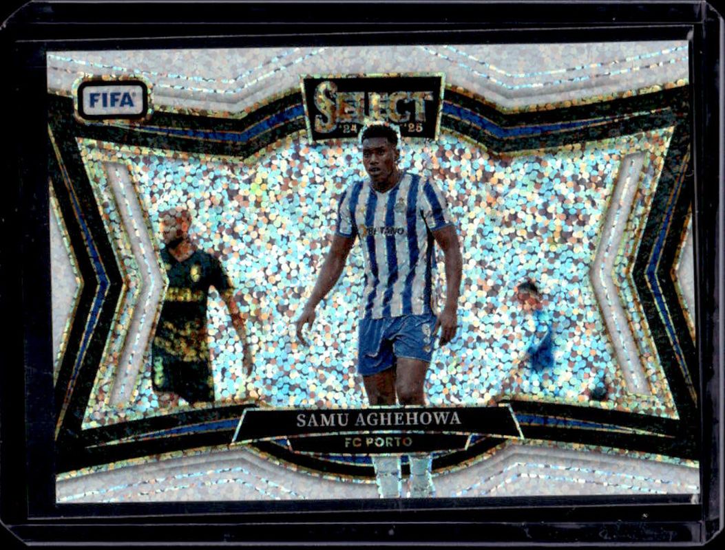 Samu Aghehowa 2024 Select FIFA #236 Field Level White Sparkle RAW