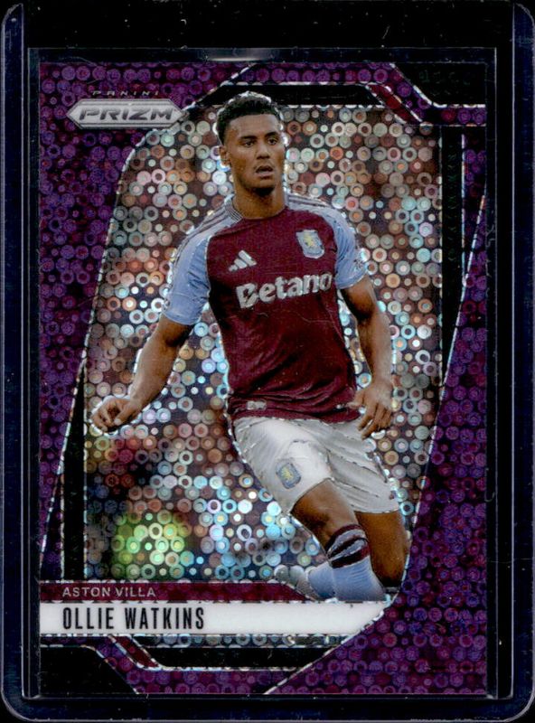 Ollie Watkins 2024 Prizm Premier League #64 Purple Breakaway /25 RAW
