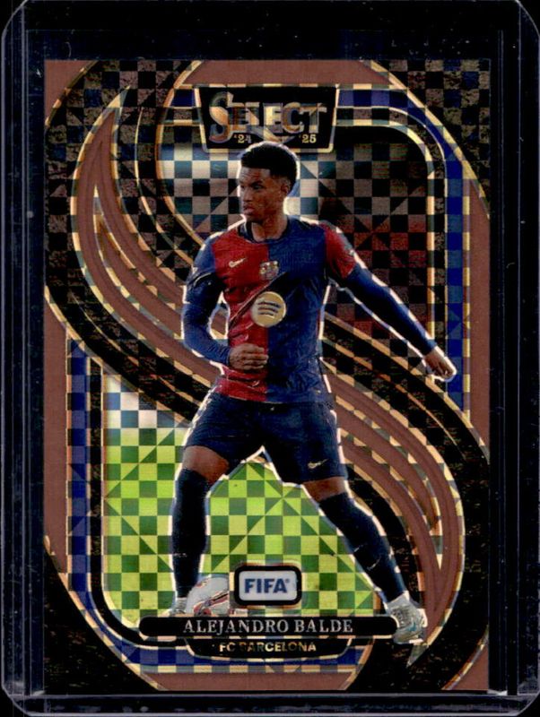 Alejandro Balde 2024 Select FIFA #106 Mezzanine Bronze Checker /75 RAW