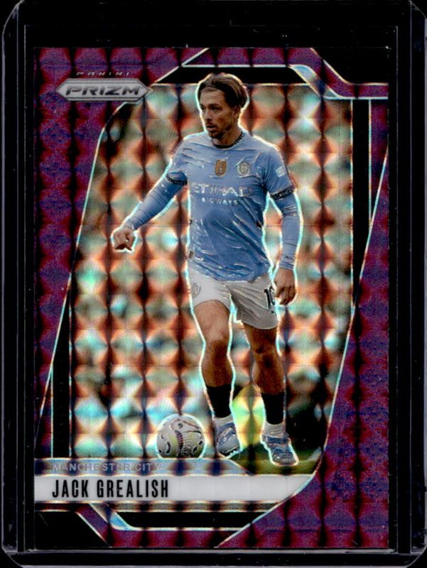Jack Grealish 2024 Prizm Premier League #11 Purple Mosaic /249 RAW