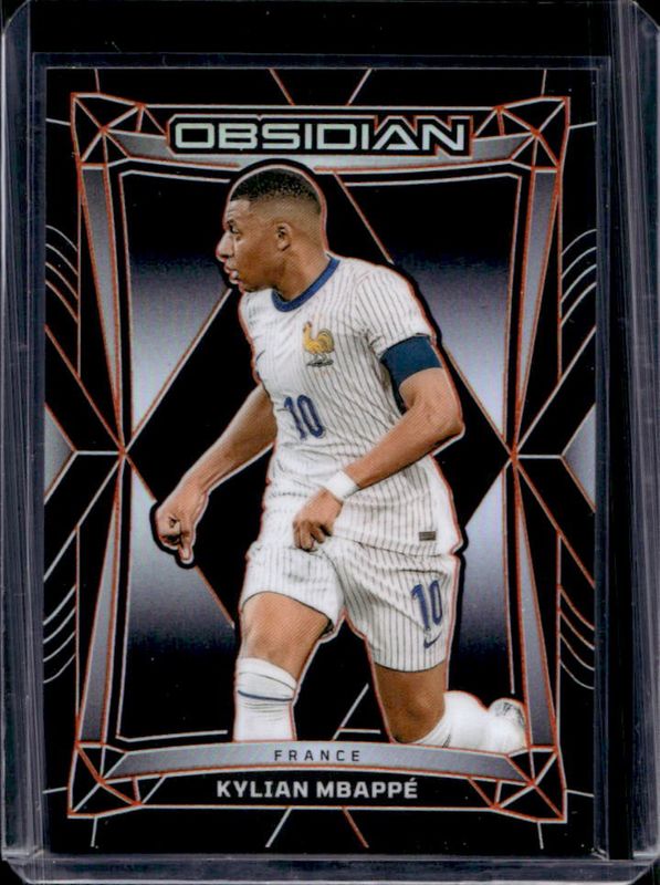 Kylian Mbappe 2024 Obsidian #92 Electric Etch Orange /40 RAW