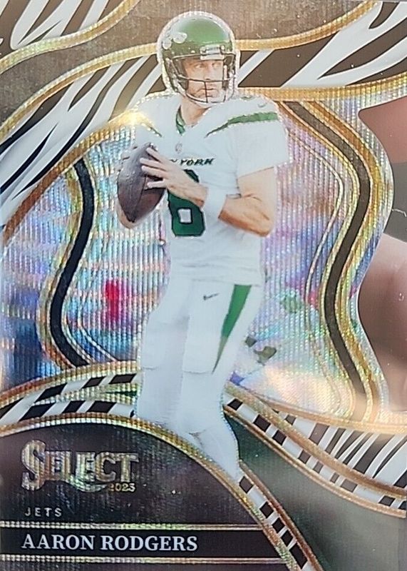 Aaron Rodgers 2023 Select #300 Club Level Zebra Die-Cut /(SSP) RAW