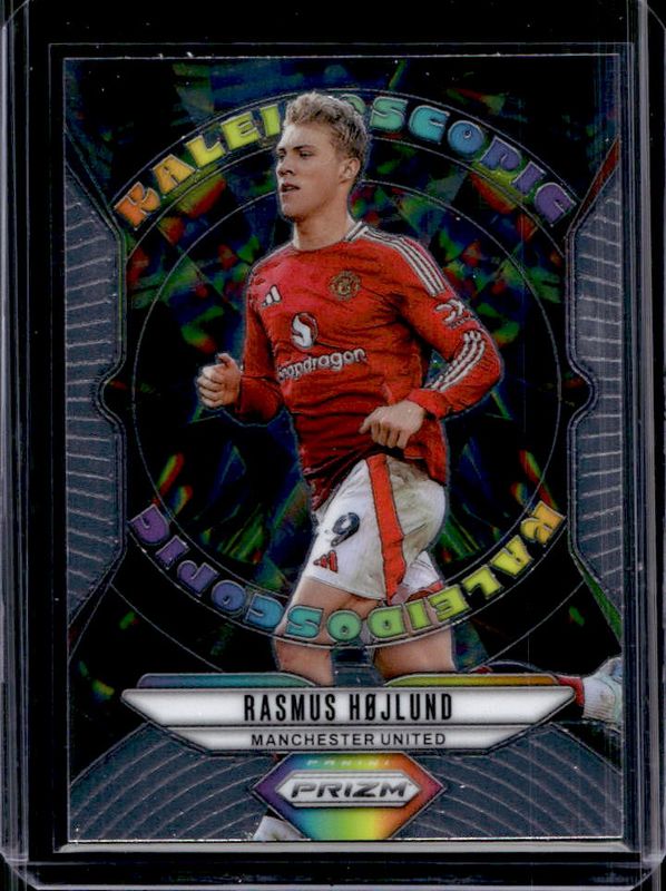 Rasmus Hojlund 2024 Prizm Premier League #18 Kaleidoscopic RAW