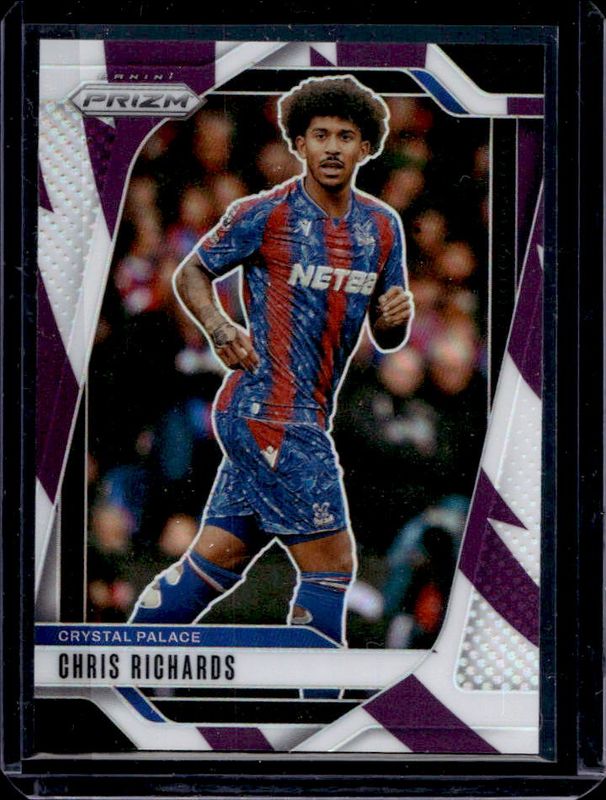 Chris Richards 2024 Prizm Premier League #162 Purple & White Stripes /92 RAW