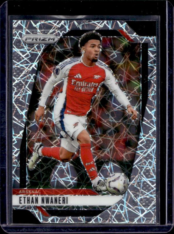 Ethan Nwaneri 2024 Prizm Premier League #31 Lazer Rookie RAW