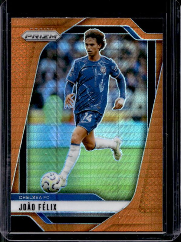 Joao Felix 2024 Prizm Premier League #97 Orange Hyper RAW