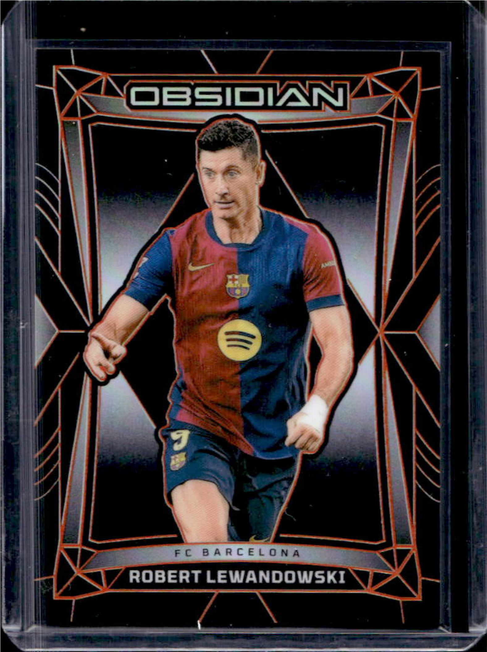 Robert Lewandowski 2024 Obsidian #9 Electric Etch Orange /40 Price ...