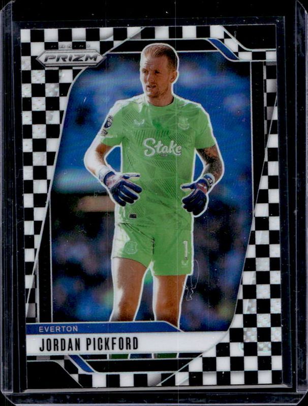 Jordan Pickford 2024 Prizm Premier League #233 Black & White Checker RAW