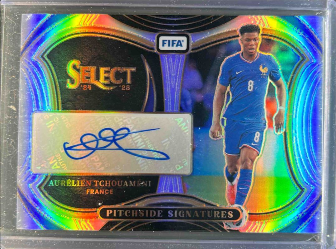 Aurelien Tchouameni 2024 Select FIFA #PS-AT Pitchside Signatures RAW