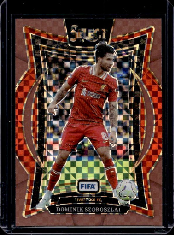 Dominik Szoboszlai 2024 Select FIFA #21 Terrace Bronze Checker /75 RAW