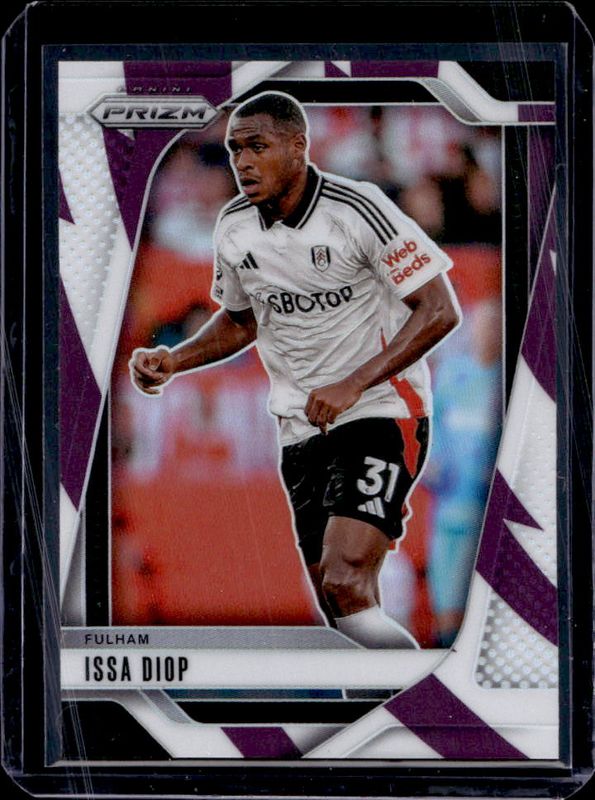 Issa Diop 2024 Prizm Premier League #210 Purple & White Stripes /92 RAW