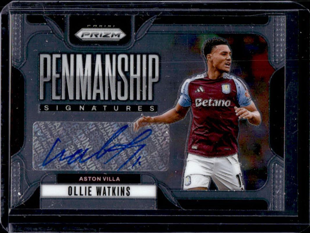 Ollie Watkins 2024 Prizm Premier League #P-OW Penmanship RAW