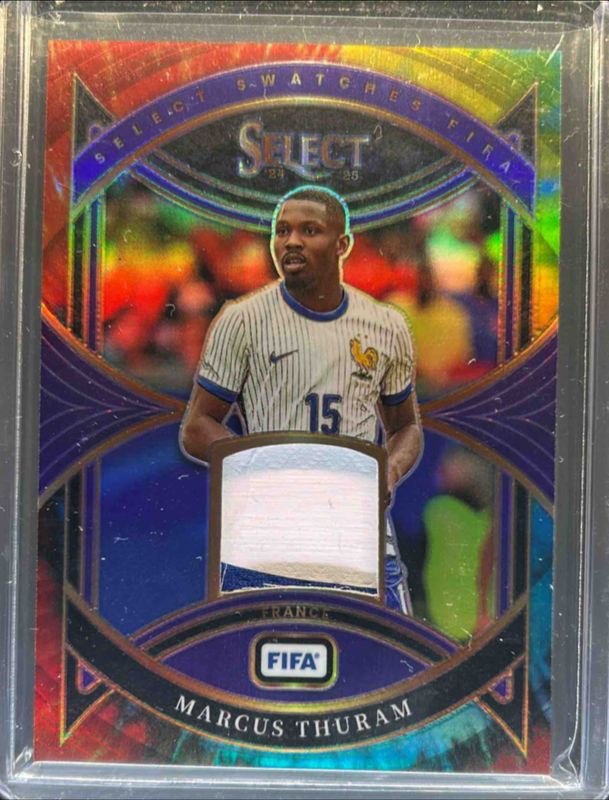 Marcus Thuram 2024 Select FIFA #SW-MT Select Swatches Tie-Dye /4 RAW