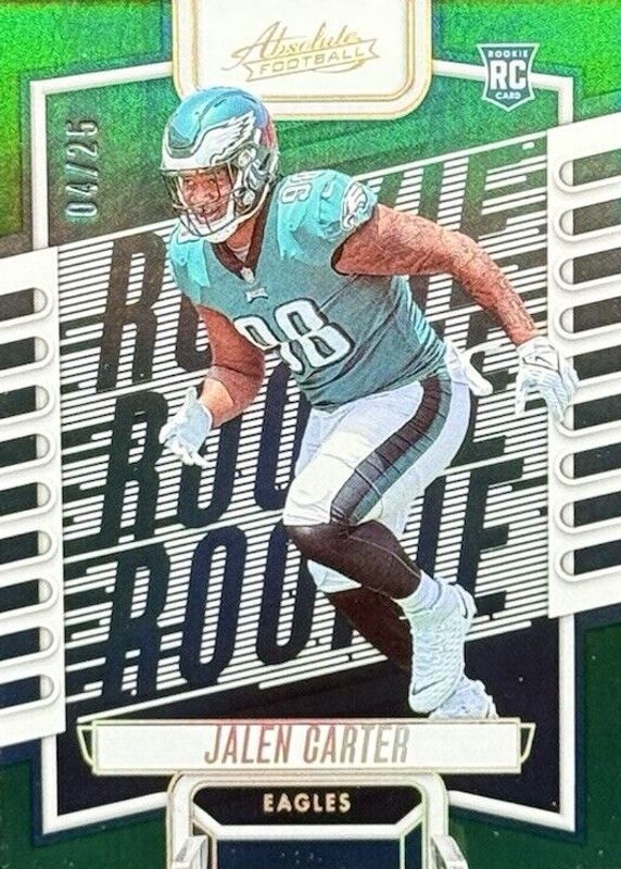 Jalen Carter 2023 Absolute #107 Green Spectrum /25 Rookie SGC 10