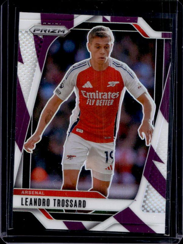 Leandro Trossard 2024 Prizm Premier League #27 Purple & White Stripes /92 RAW