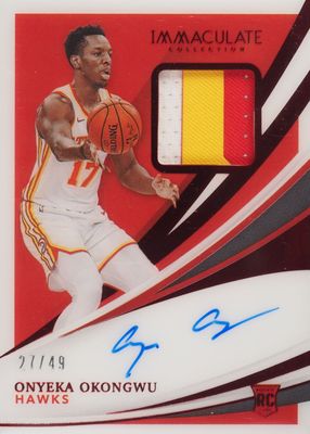 2020 Immaculate #109 Rookie Patch Auto - Red /49