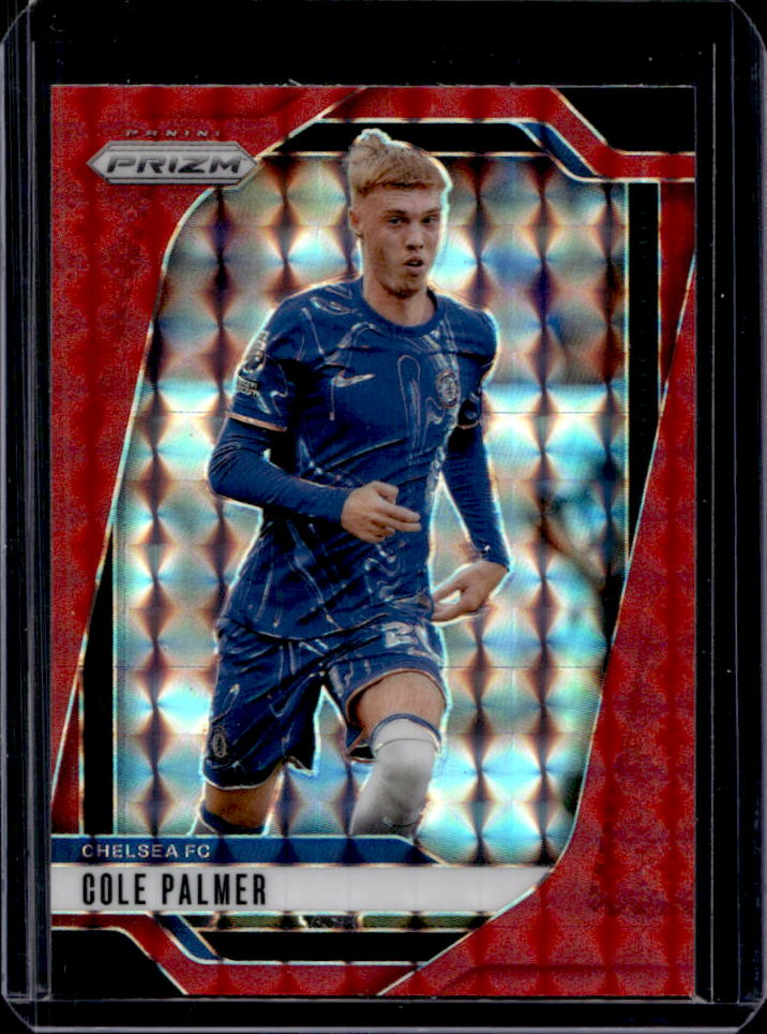 Cole Palmer 2024 Prizm Premier League #90 Red Mosaic Price Guide