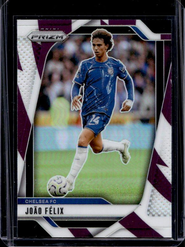 Joao Felix 2024 Prizm Premier League #97 Purple & White Stripes /92 RAW
