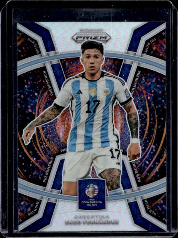 Enzo Fernandez 2024 Prizm Copa America #10 Phenomenon - Silver RAW