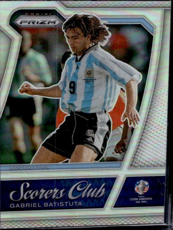 Gabriel Batistuta 2024 Prizm Copa America #28 Scorers Club - Silver RAW