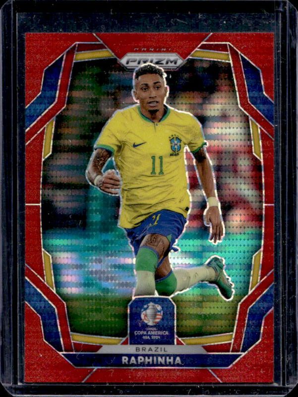 Raphinha 2024 Prizm Copa America #26 Red Pulsar /125 RAW