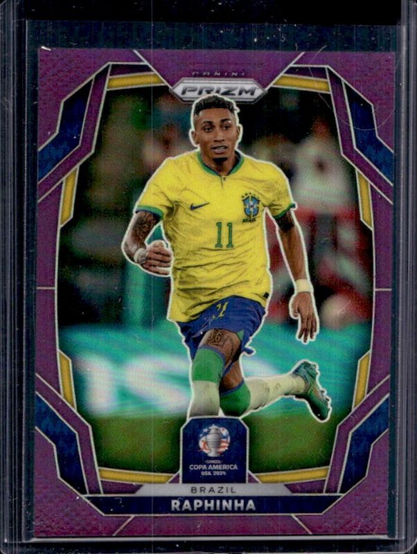 Raphinha 2024 Prizm Copa America #26 Purple /49 RAW