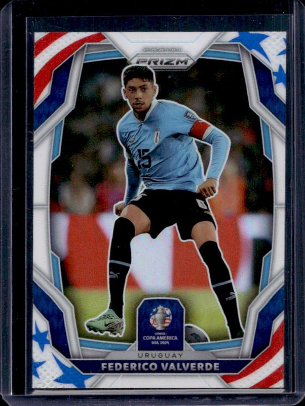 Federico Valverde 2024 Prizm Copa America #97 Stars & Stripes /24 RAW