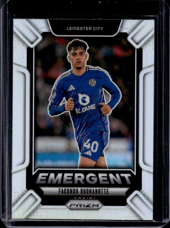 Facundo Buonanotte 2024 Prizm Premier League #3 Emergent - Silver RAW