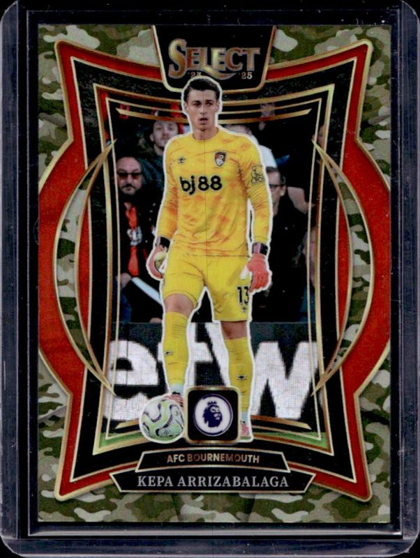 Kepa Arrizabalaga 2024 Select Premier League #65 Terrace Camo /150 RAW