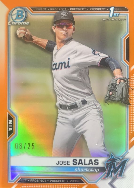 2021 Bowman #BCP-110 Chrome Prospects - Orange Refractor /25 (1st)