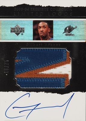 2003 Upper Deck Exquisite Collection #LL-GA Limited Logos Patch Autographs /75