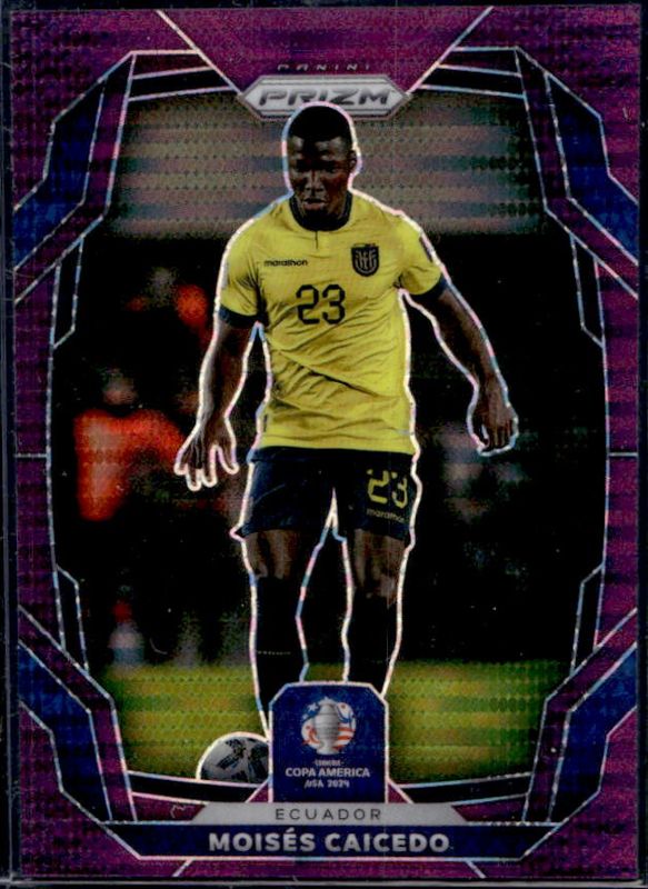 Moises Caicedo 2024 Prizm Copa America #65 Purple Pulsar /49 RAW