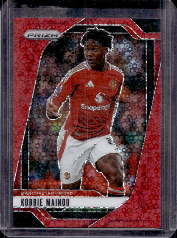 Kobbie Mainoo 2024 Prizm Premier League #124 Red Breakaway /49 RAW