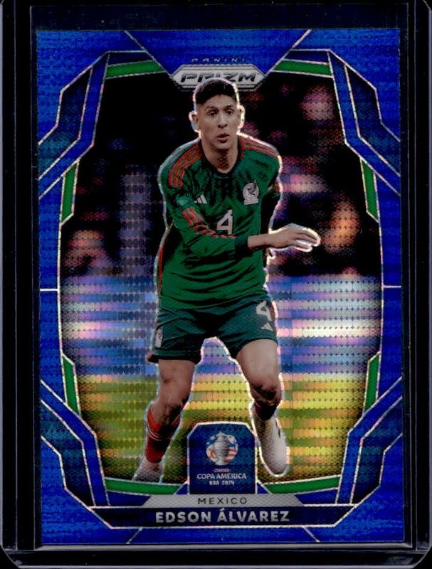 Edson Alvarez 2024 Prizm Copa America #136 Blue Pulsar /75 RAW