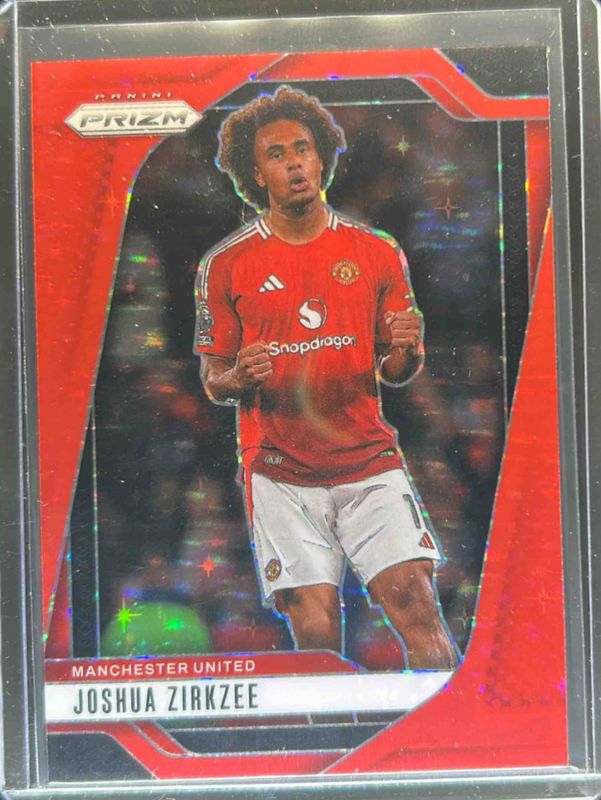Joshua Zirkzee 2024 Prizm Premier League #128 Red Stars /25 RAW