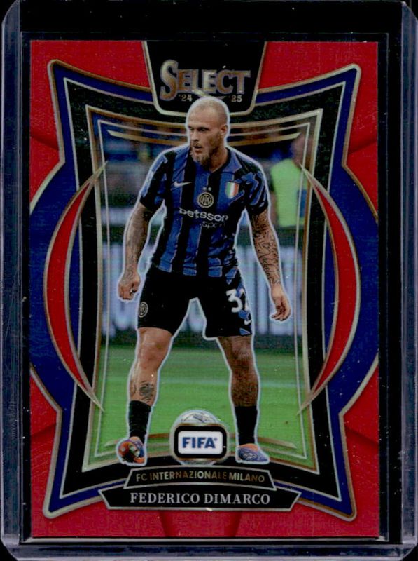 Federico Dimarco 2024 Select FIFA #37 Terrace Red RAW