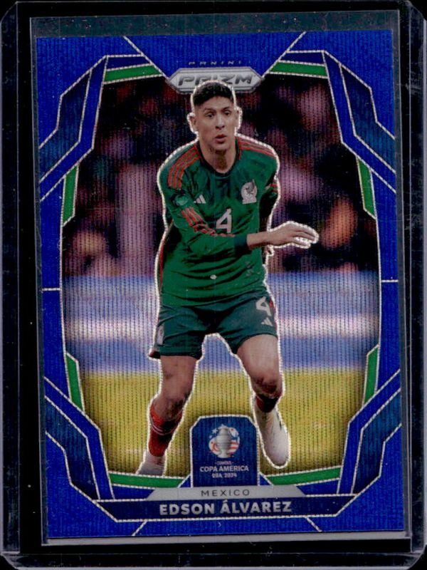 Edson Alvarez 2024 Prizm Copa America #136 Blue Wave /199 RAW