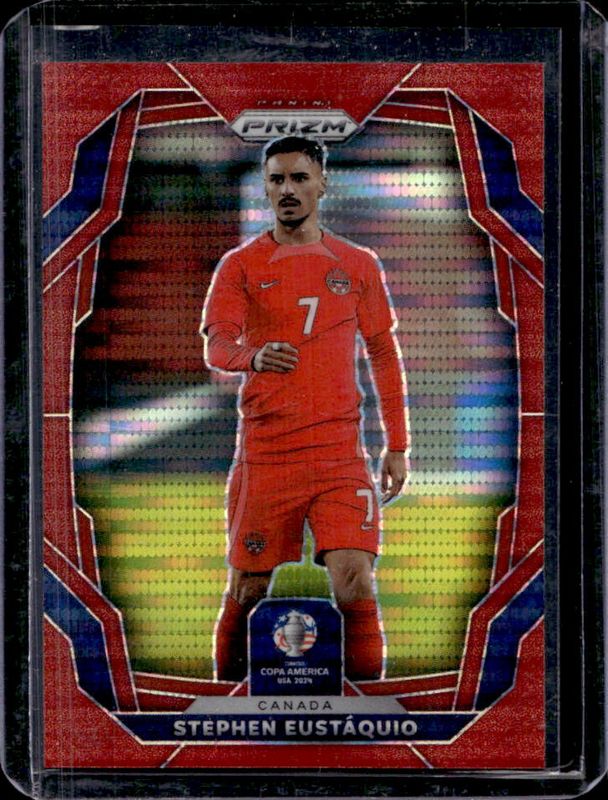 Stephen Eustaquio 2024 Prizm Copa America #169 Red Pulsar /125 RAW