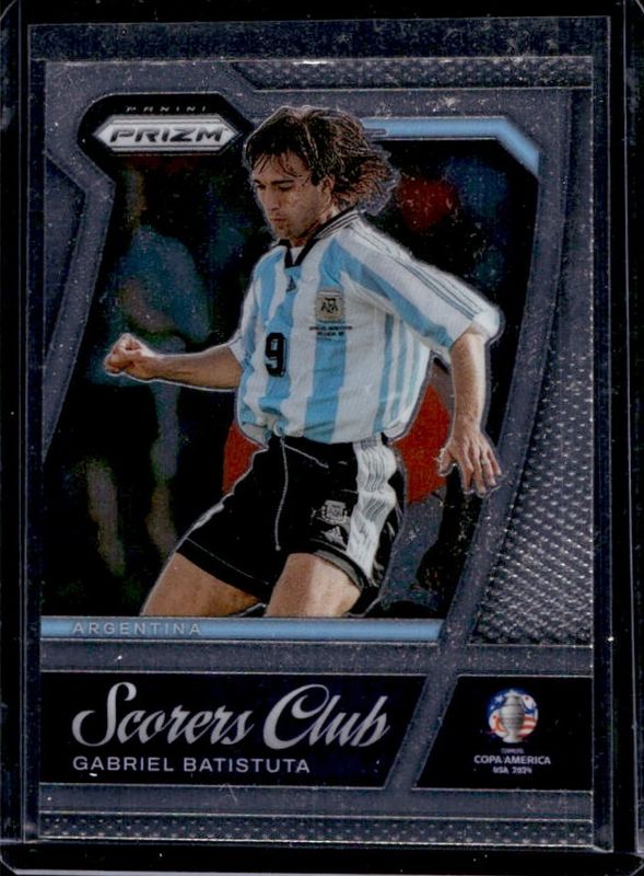 Gabriel Batistuta 2024 Prizm Copa America #28 Scorers Club RAW