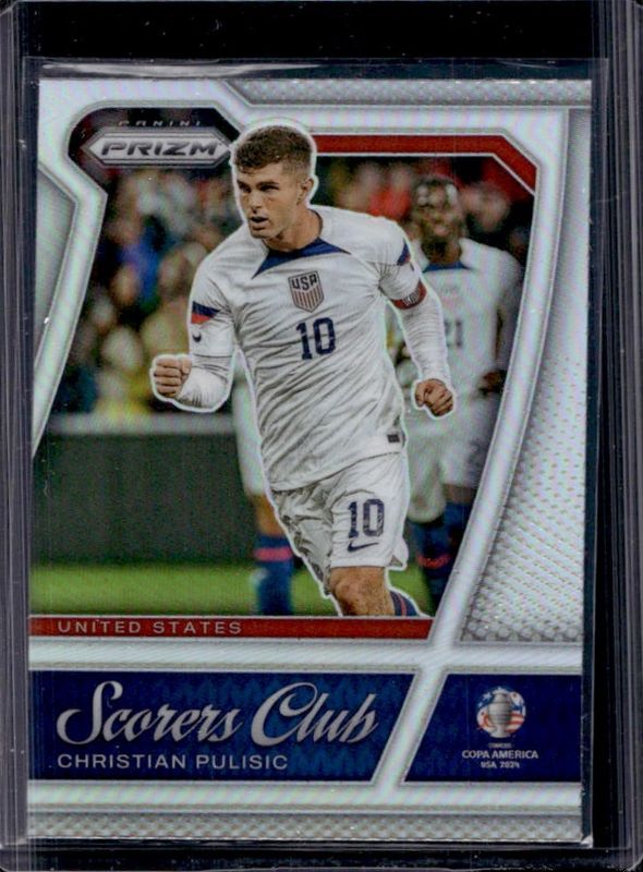 Christian Pulisic 2024 Prizm Copa America #10 Scorers Club - Silver RAW