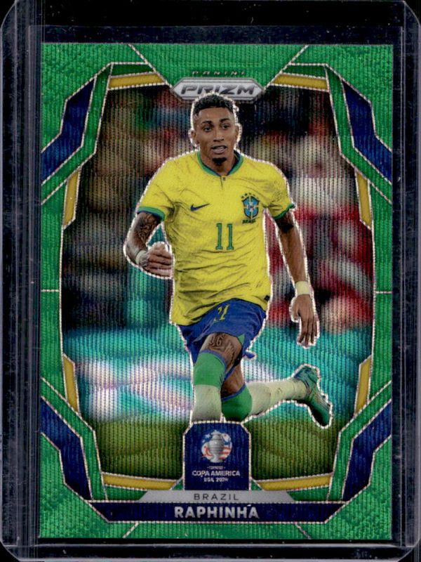 Raphinha 2024 Prizm Copa America #26 Green Wave RAW
