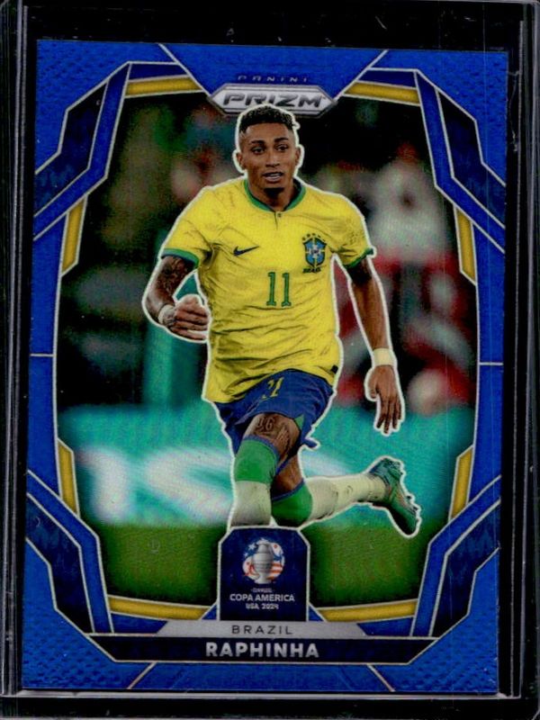 Raphinha 2024 Prizm Copa America #26 Blue /110 RAW