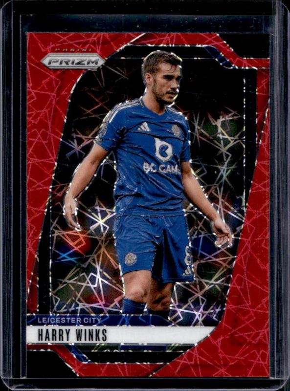 Harry Winks 2024 Prizm Premier League #268 Red Lazer /49 RAW