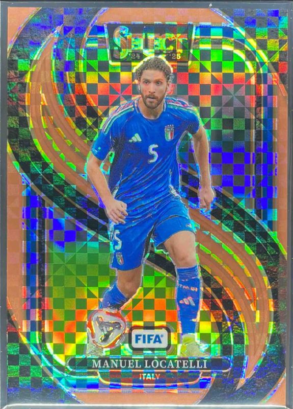 Manuel Locatelli 2024 Select FIFA #186 Mezzanine Bronze Checker /75 RAW