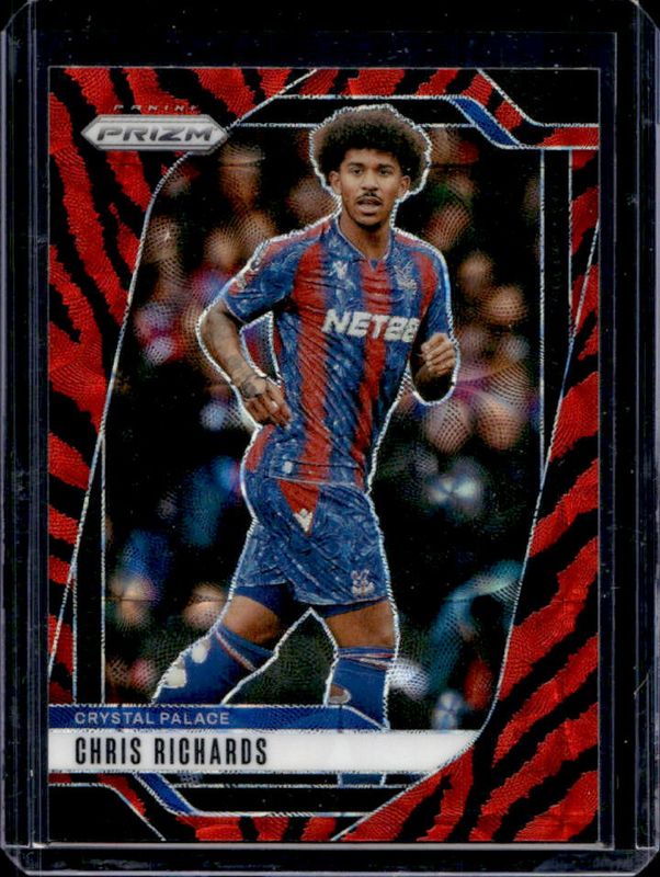 Chris Richards 2024 Prizm Premier League #162 Choice Tiger Stripe RAW