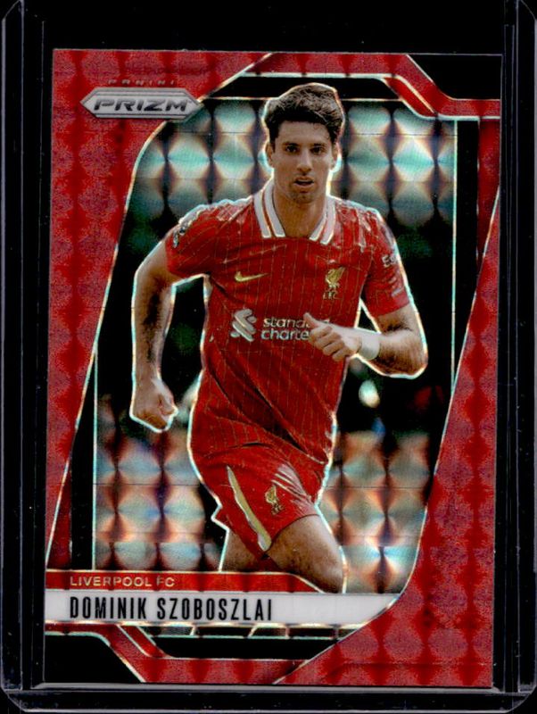 Dominik Szoboszlai 2024 Prizm Premier League #40 Red Mosaic RAW