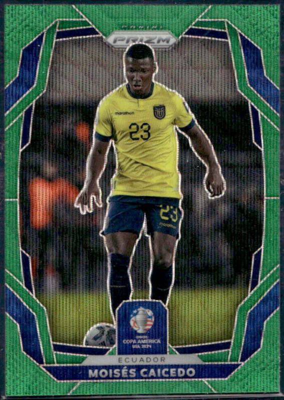 Moises Caicedo 2024 Prizm Copa America #65 Green Wave RAW