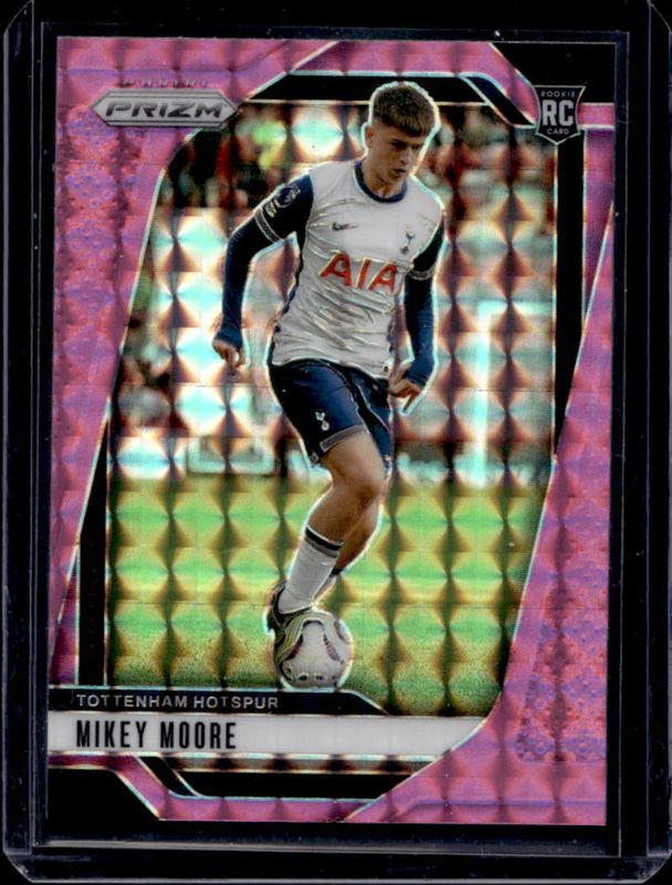 Mikey Moore 2024 Prizm Premier League #82 Pink Mosaic Rookie RAW