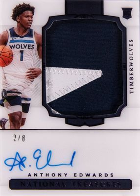 2020 National Treasures #111 Rookie Patch Auto - Purple FOTL /8