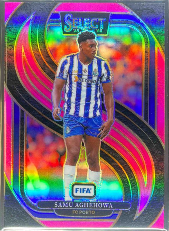 Samu Aghehowa 2024 Select FIFA #149 Mezzanine Pink /59 RAW